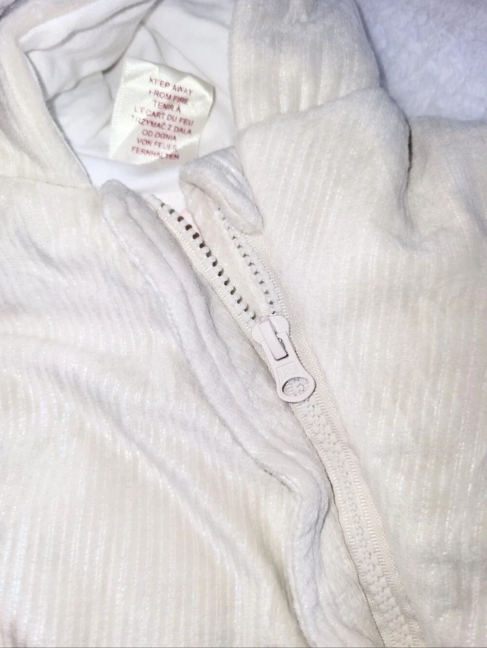 NWOT First Wish Cream Shimmer Baby Pram Winter Bunting Snowsuit Unisex 3-6 Month